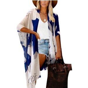 New Beautiful Floral Kimono Cardigan Swimsuit Beach Summer Cover Swimwear Dress